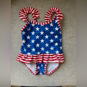 American Flag/4th of July Baby Girl One Piece Swimsuit